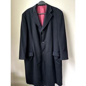 Men’s Valentino Roma Vintage Cashmere Long Overcoat Black Coat good condition